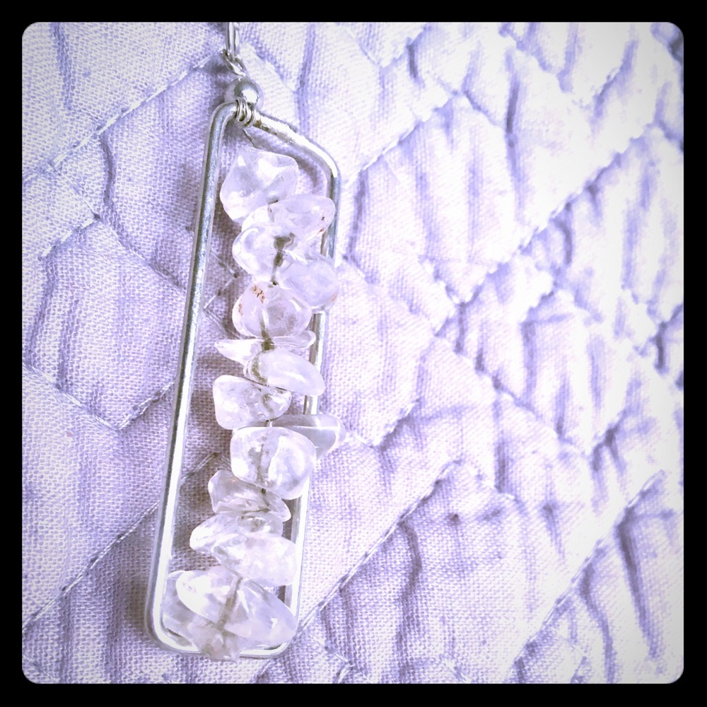 Fashion Stacked Rock necklace.